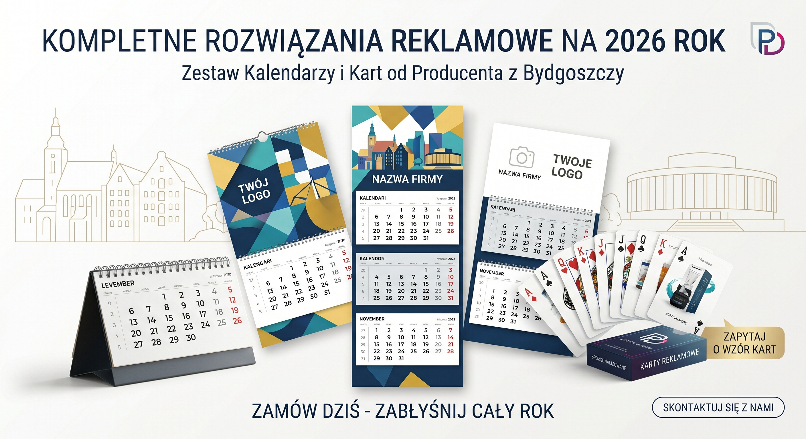 Kalendarz trójdzielny 2026 producent Bydgoszcz